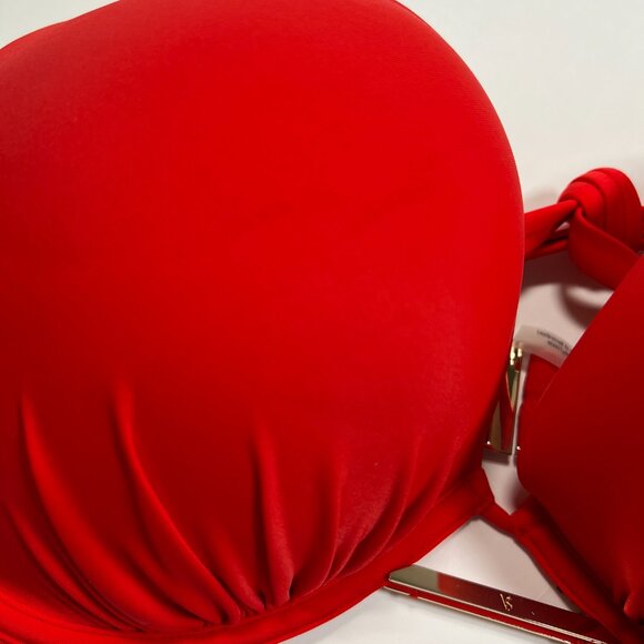 Victoria Secret 38DD Bombshell Push Up Bikini Top Red - Picture 11 of 12